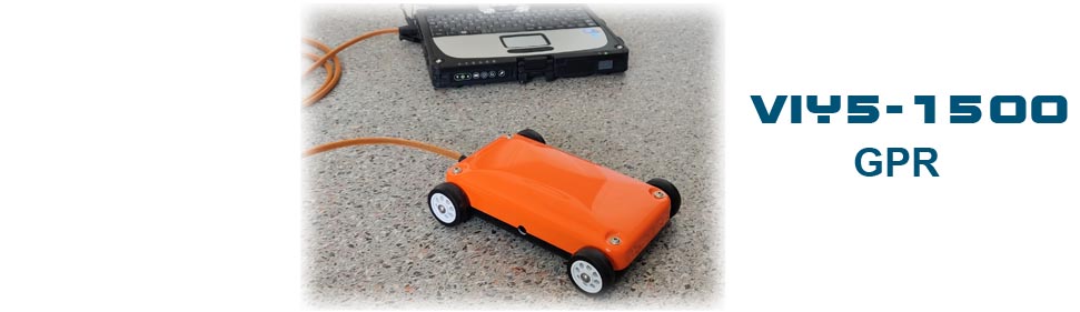 Antena 1500 MHz inspeccionando losa de concreto