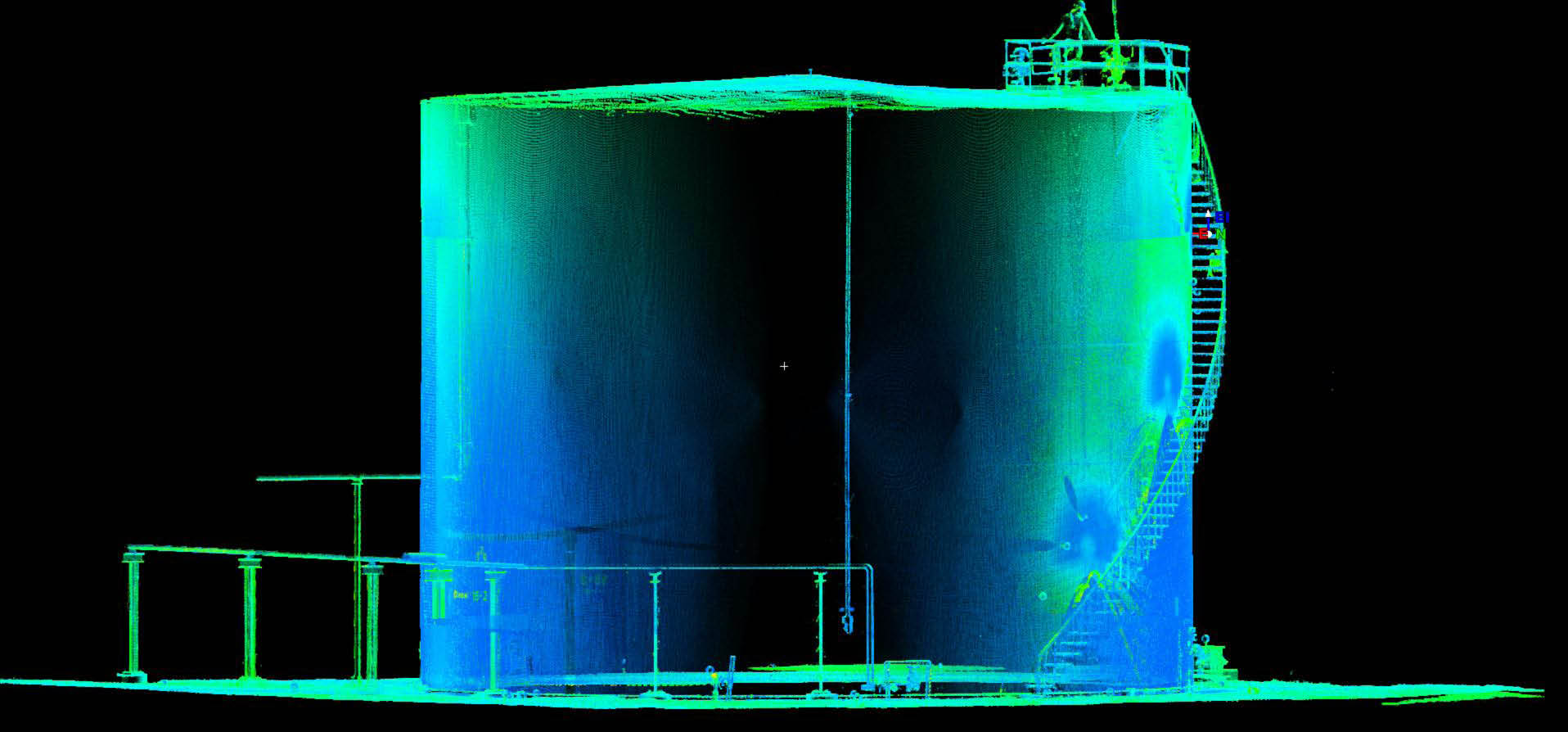 Escaneo láser 3D de instalación industrial
